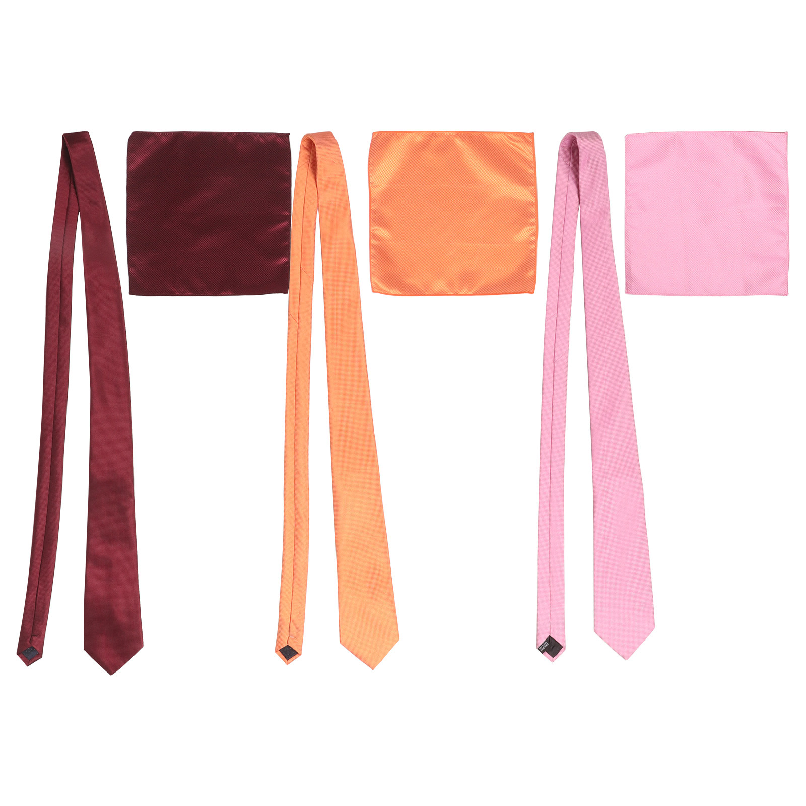 Pocket Square Set - 솔리드 컬러 남성 넥타이 포켓 스퀘어