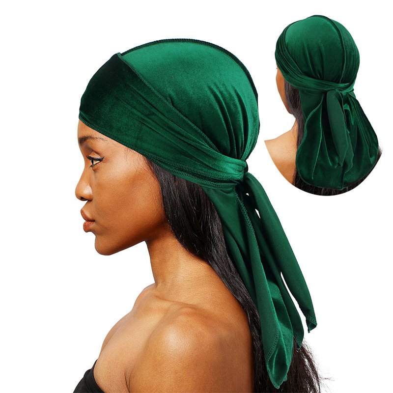 Bandana Doo Rag - 남여 남성 여성 벨벳 Durags Bandana