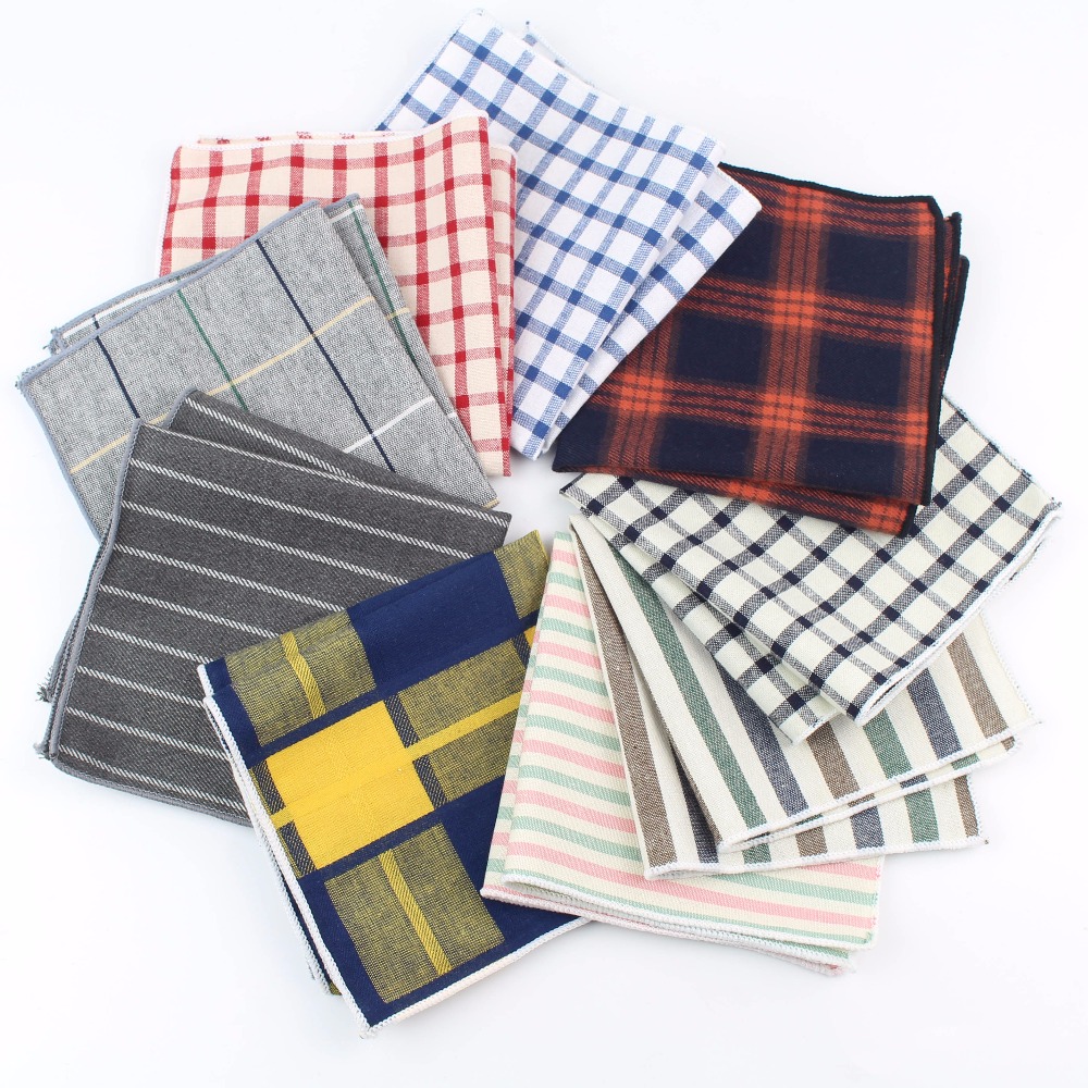 Handkerchief Cotton Men - 남성용 캐주얼 레인보우 스퀘어 포켓 손수건,