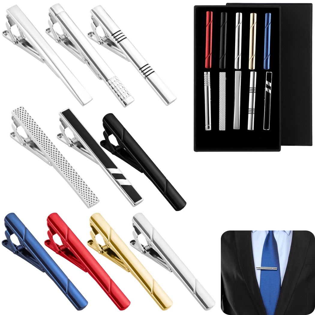 Tie Bar Set Gift - 10개 묶음 넥타이 클립 세트 (남성용)
