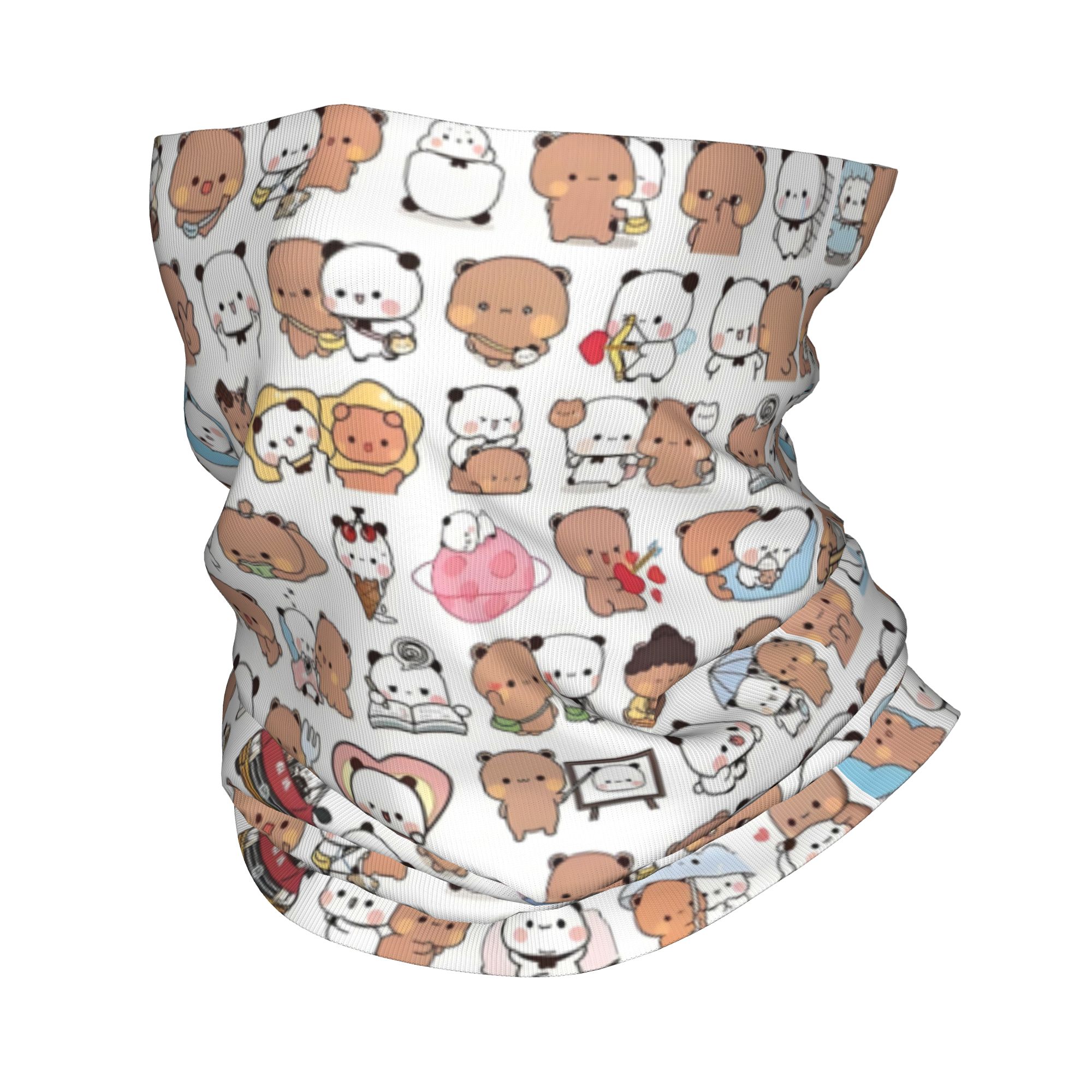 Neck Warmer Tube - 커스텀 베어 만화 피치와 고마 부부
