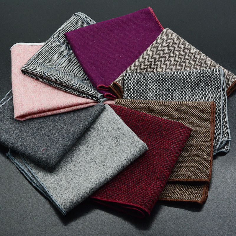 Pocket Square Set - 클래식 울 포켓 스퀘어 25CM 솔리드