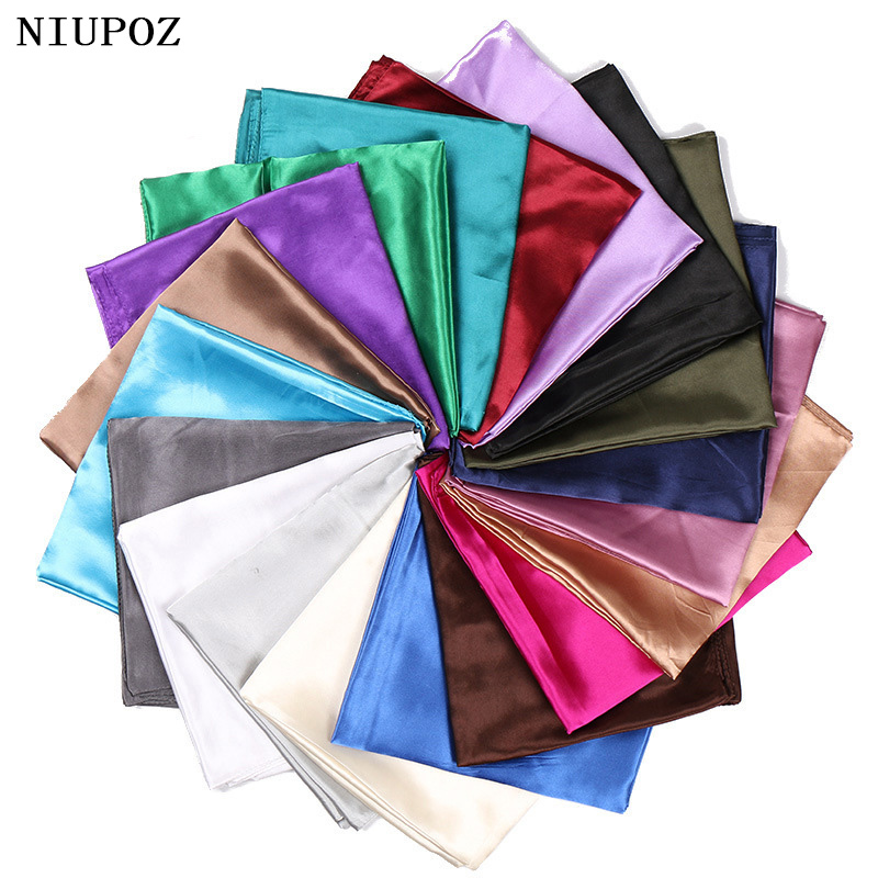 Scarf Silk Square - 여성 패션 90*90cm 가을 여름 단색