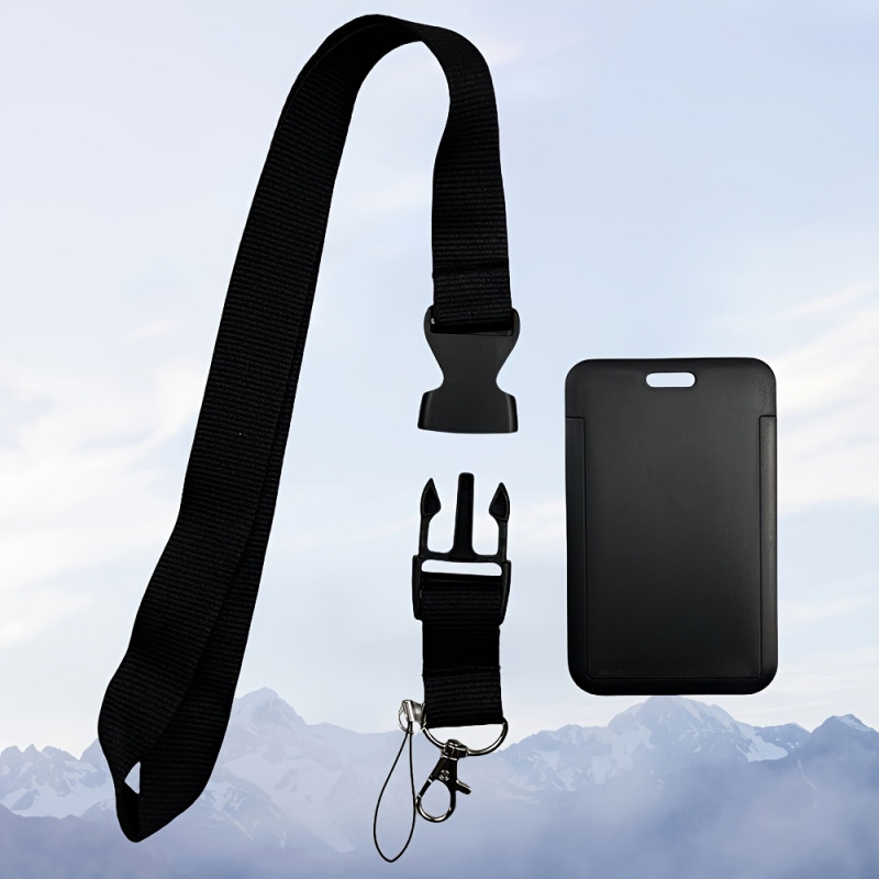 Lanyard Badge Holder - 블랙 넥 랜야드 배지 홀더 세트