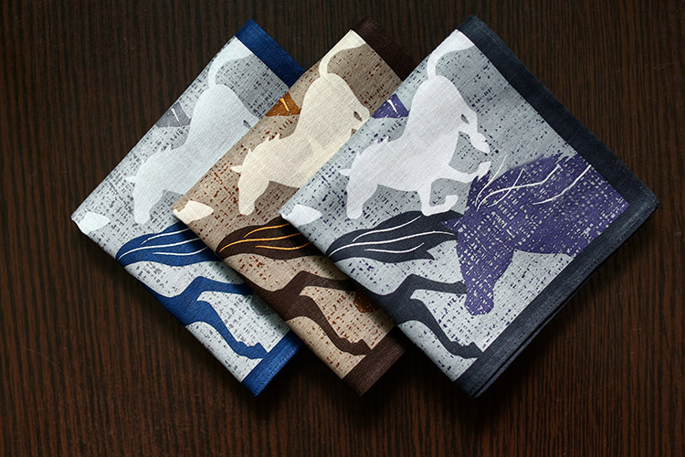 Handkerchief Cotton Men - 양질 일본 면화 손수건, 말 실행