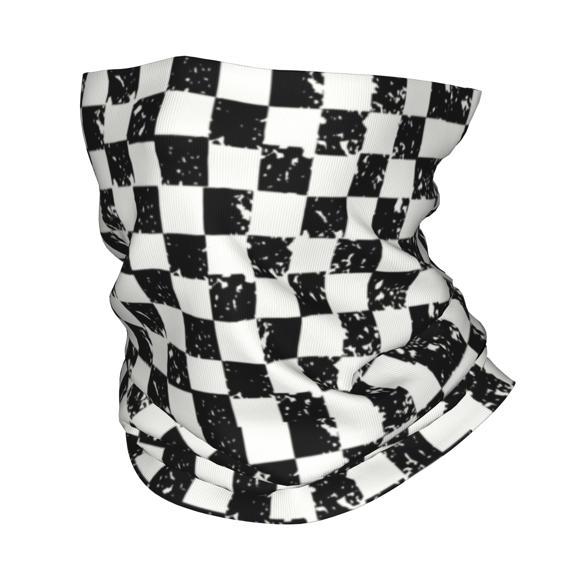 Neck Warmer Tube - 커스텀 레트로 체크무늬 플래그 겨울 헤드밴드