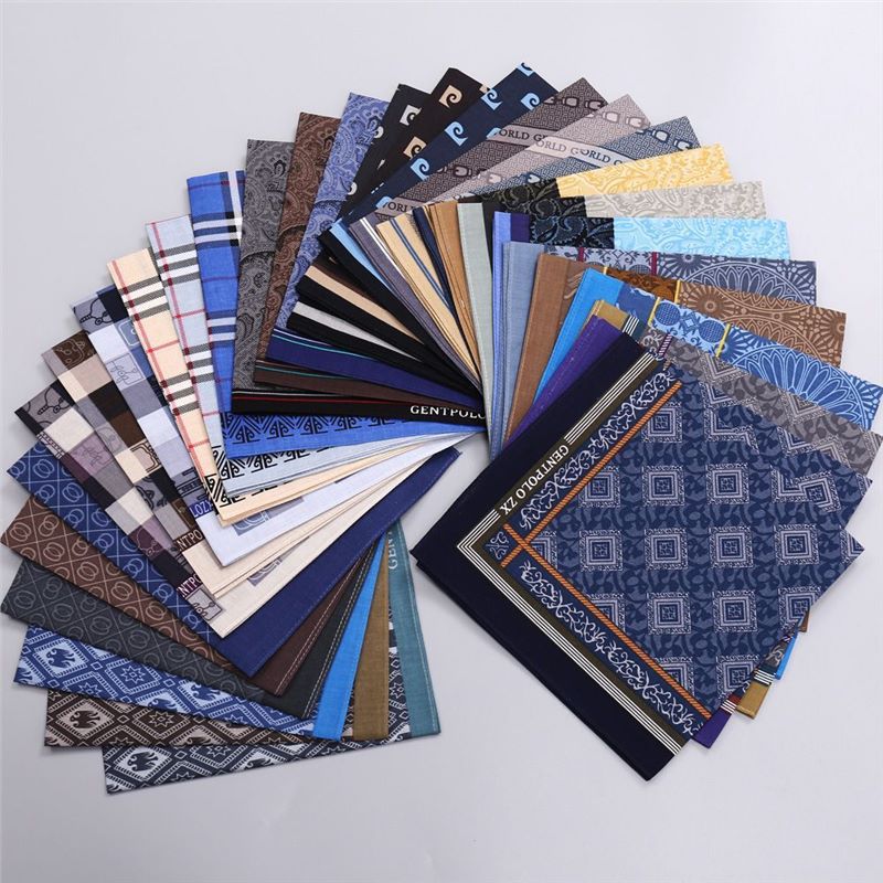 Handkerchief Cotton Men - 3Pcs 남자의 순수 코 튼 인쇄