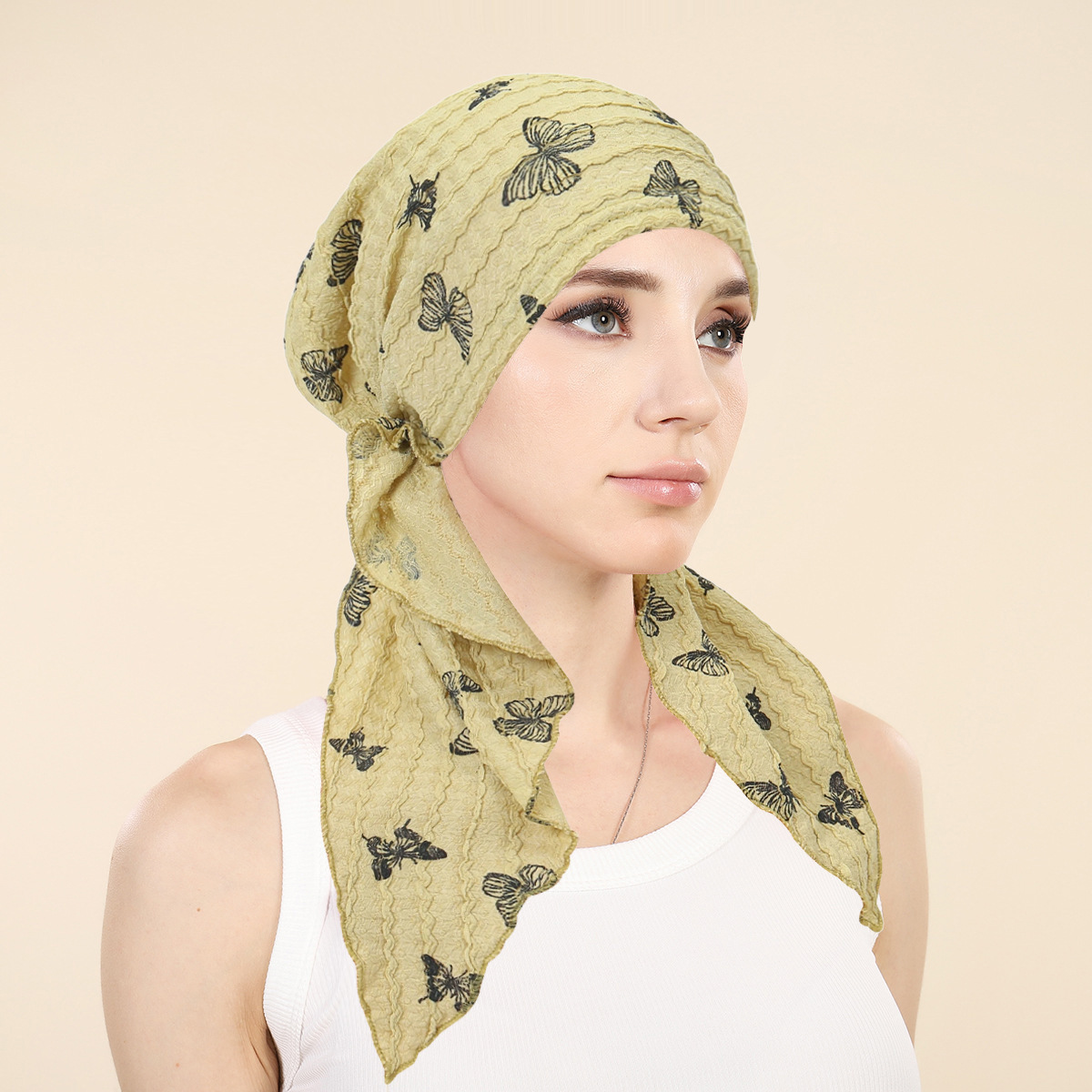 Head Wrap Turban - 여성 무슬림 히잡 캡 랩 헤드