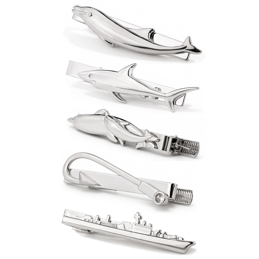 Tie Clip Silver - 창의적인 해양 동물 넥타이 클립 남성용