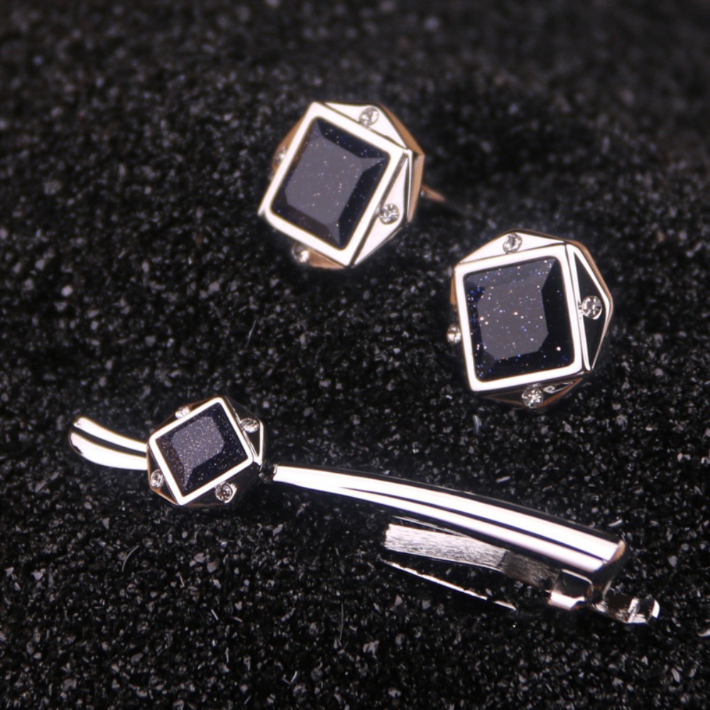 Tie Bar Set Gift - 남성용 넥타이 클립 세트, 신랑 턱시도