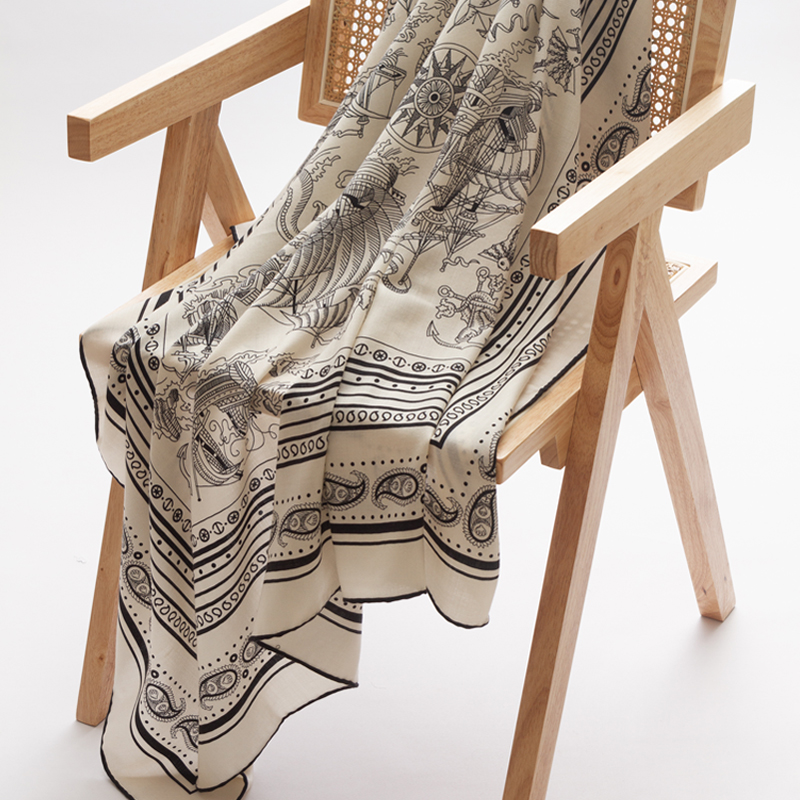 Pashmina Wrap Large - 울 실크 스카프 여성용 대형 스카프