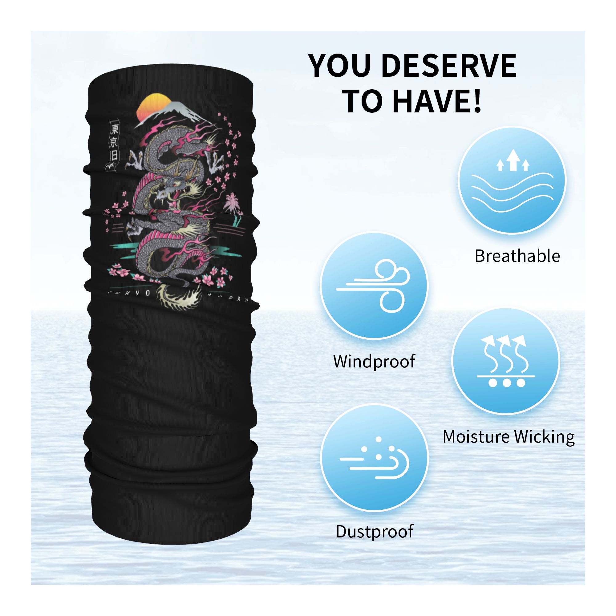 커스텀 도쿄 일본 드래곤 겨울 헤드밴드 넥워머 남녀 스 - Neck Warmer Tube 리뷰 및 가격