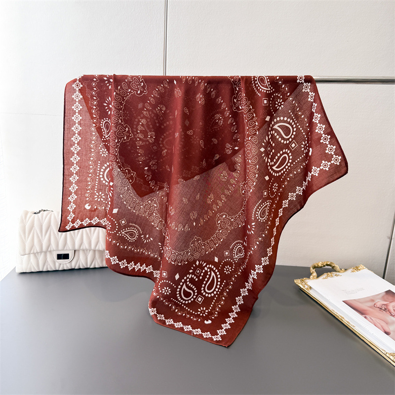 순면 여성 스카프 사각형 스카프 여성용 목 머리 스카프 - Bandana Cotton 리뷰 및 가격