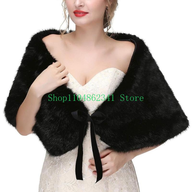 652F 정교한 인조 모피 스톨 신부 및 신부 들러리  - Stole Wedding Shawl 리뷰 및 가격