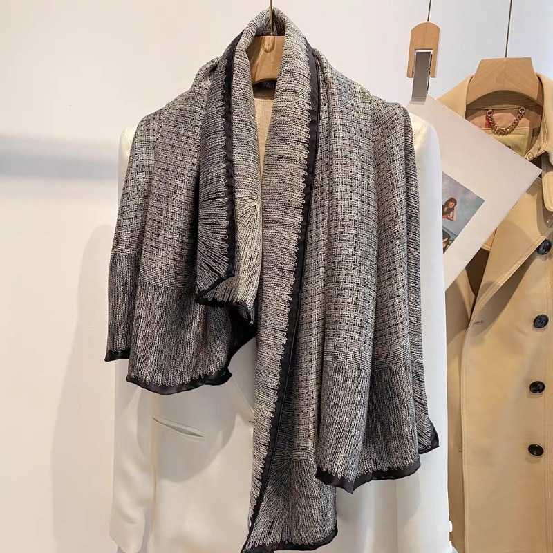 특대형 110x110cm 리얼 실크 스카프 100% 멀 - Pashmina Wrap Large 리뷰 및 가격