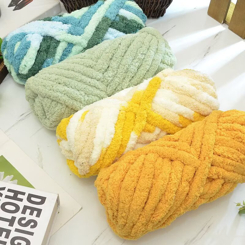 고양이 꼬리실, 매우 두꺼운 아이스 스트립 실, 셔닐  - Woven Scarf Blanket 리뷰 및 가격