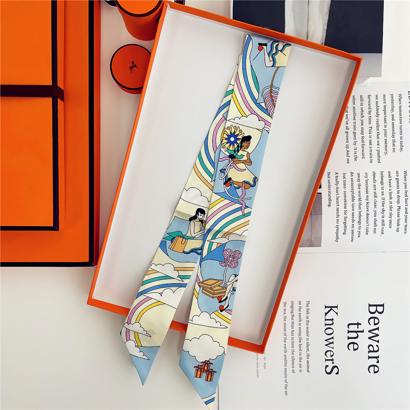 여성 100% 뽕나무 실크 스카프 헤어 밴드 랩 가방  - Ascot Neck Scarf 리뷰 및 가격