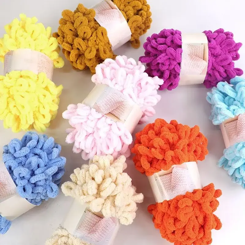 100g/볼 핑거 루프 원사 스레드 푹신한 부드러운 셔 - Woven Scarf Blanket 리뷰 및 가격