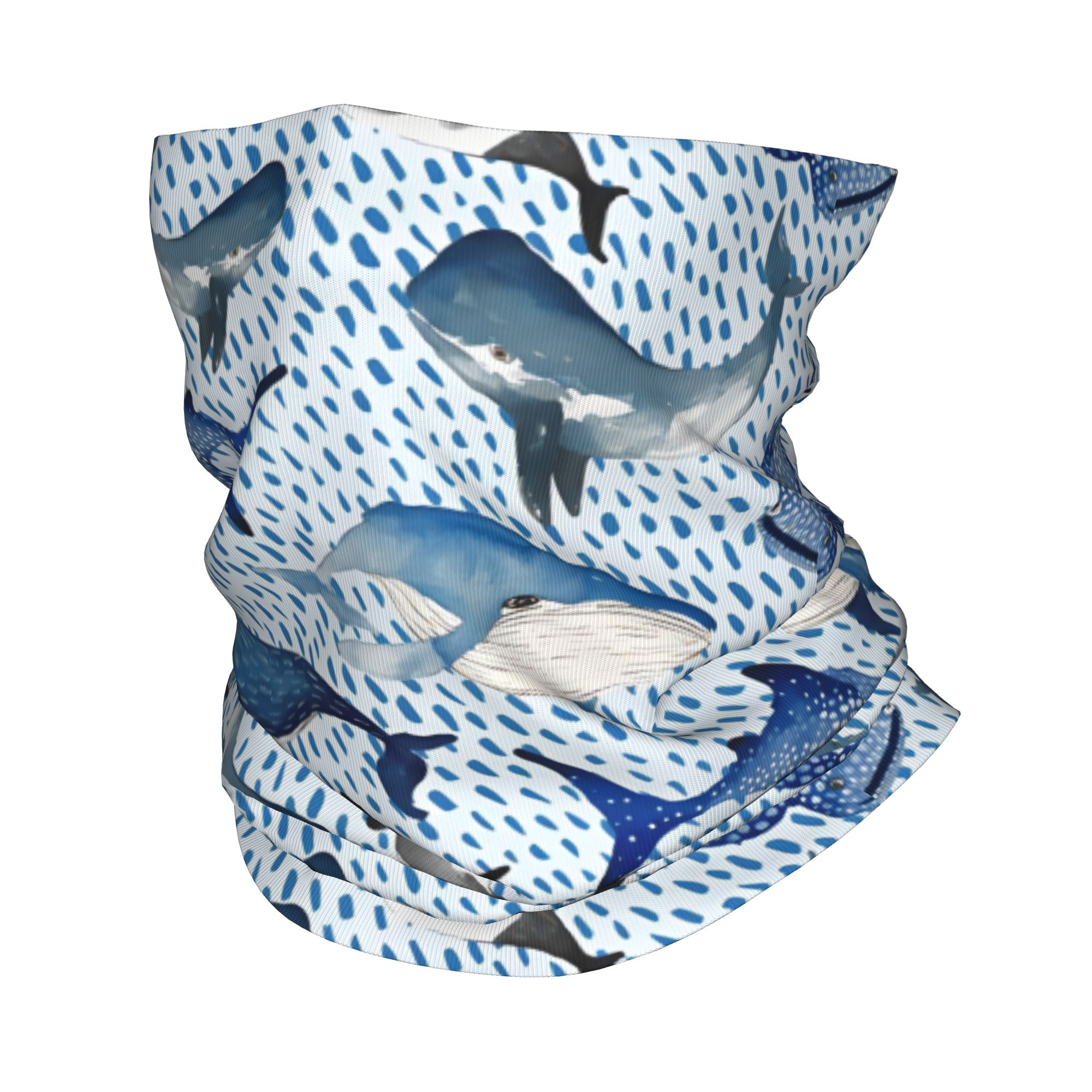 맞춤형 블루 워터컬러 상어 겨울 헤드밴드 넥 워머 남성 - Neck Warmer Tube 리뷰 및 가격