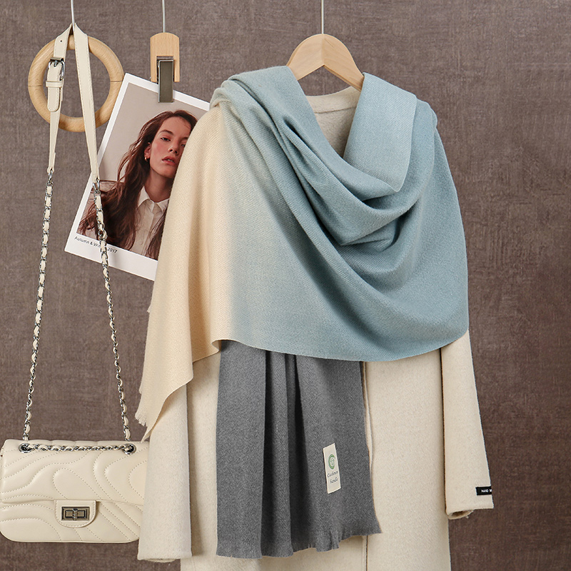새로운 2024 그라디언트 캐시미어 스카프 여성 술 O - Woven Scarf Blanket 리뷰 및 가격