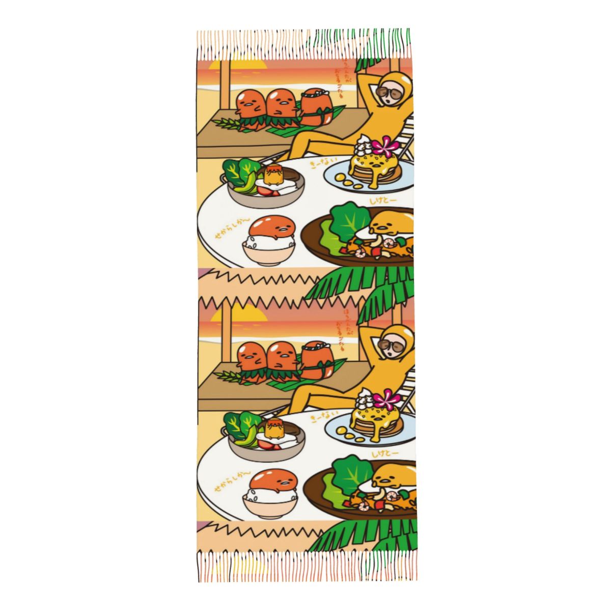 태슬이 달린 여성용 스카프 구데타마 귀여운 계란 만화  - Pashmina Wrap Large 리뷰 및 가격