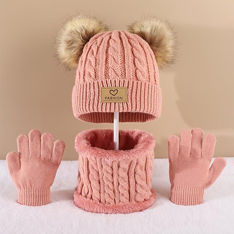 유아 어린이 Pom Pom 장식 비니 & 인피니티 스카 - Infinity Scarf Knit 리뷰 및 가격