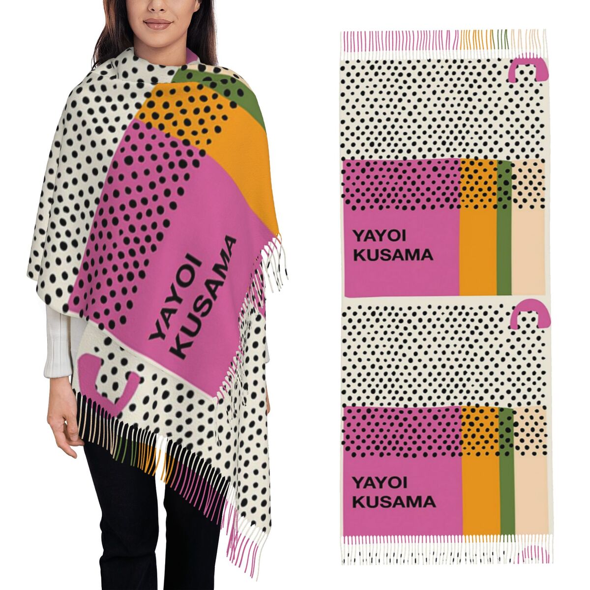 럭셔리 야요이 쿠사마 인피니티 도트 스카프 태슬 스카프 - Infinity Scarf Knit 리뷰 및 가격