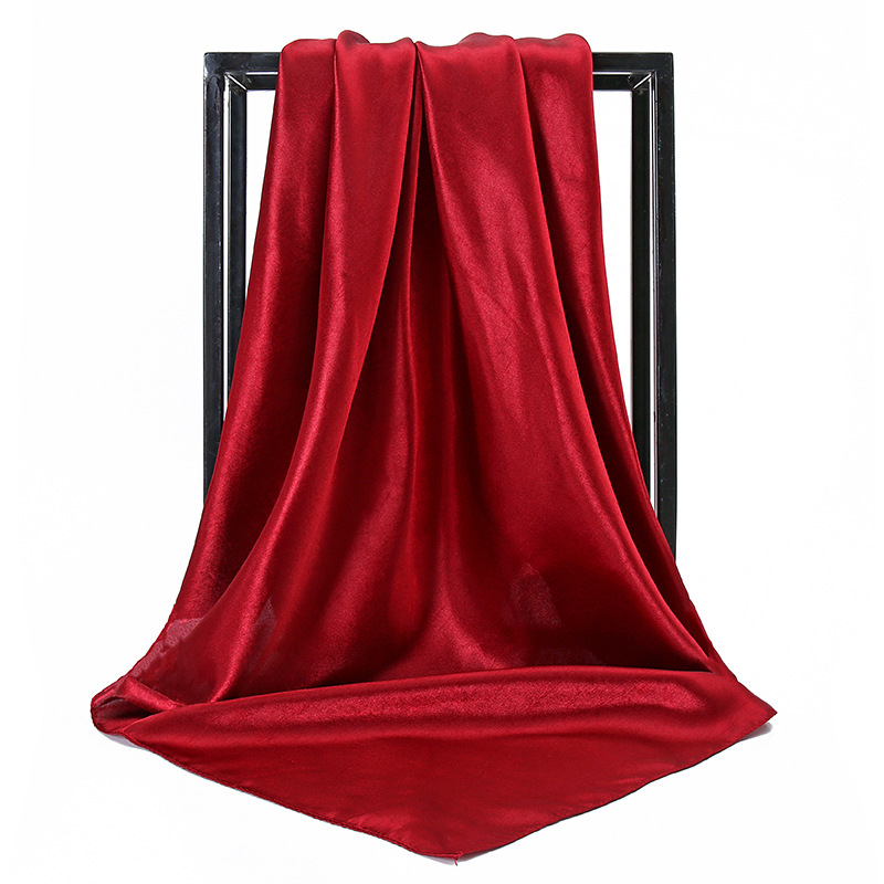 여성 패션 90*90cm 가을 여름 단색 사각형 모조  - Scarf Silk Square 리뷰 및 가격