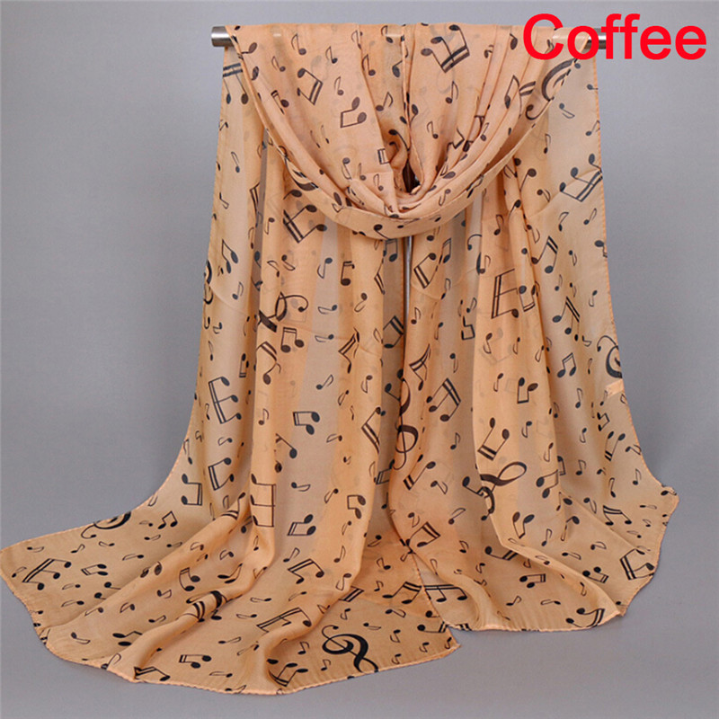 고품질 스카프 뮤지컬 메모 인쇄 숙녀 부드러운 쉬폰 인 - Infinity Scarf Knit 리뷰 및 가격