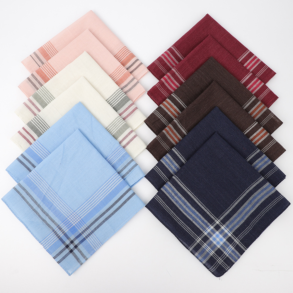 6pcs 남자의 혼합 색상 격자 무늬 줄무늬 손수건 폴 - Handkerchief Cotton Men 리뷰 및 가격