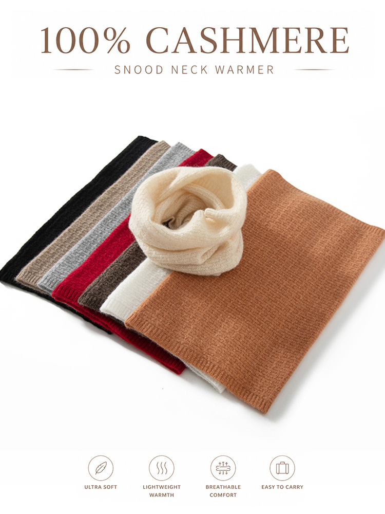 100% 순수 캐시미어 와플 니트 넥워머 여성용 보온  - Infinity Scarf Knit 리뷰 및 가격