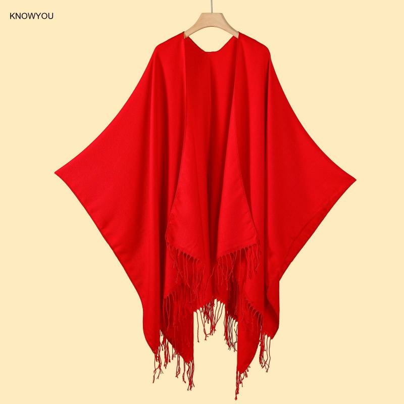 솔리드 컬러 판초 남성 여성 빅 사이즈 스톨 인공 캐시 - Muffler Men Wool 리뷰 및 가격