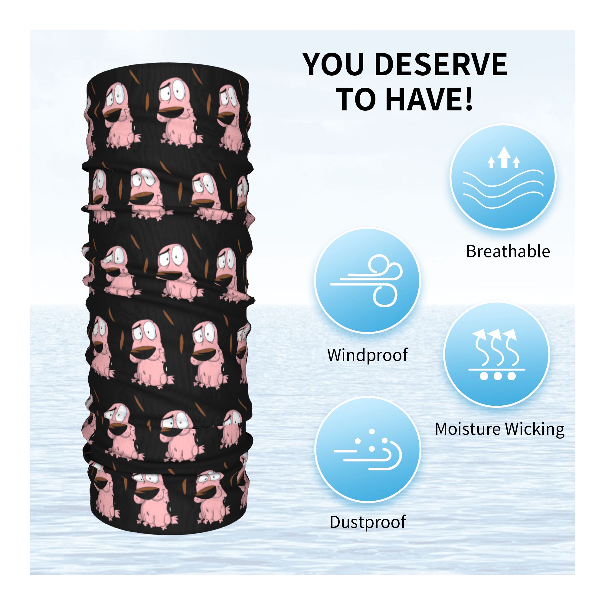 맞춤형 만화 용기 강아지 겨울 헤드밴드 넥워머 여성 남 - Neck Warmer Tube 리뷰 및 가격