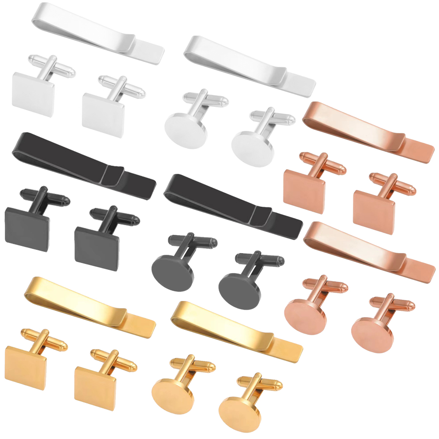Freeteeme 남자를위한 새로운 패션 커프스 단추  - Tie Bar Set Gift 리뷰 및 가격