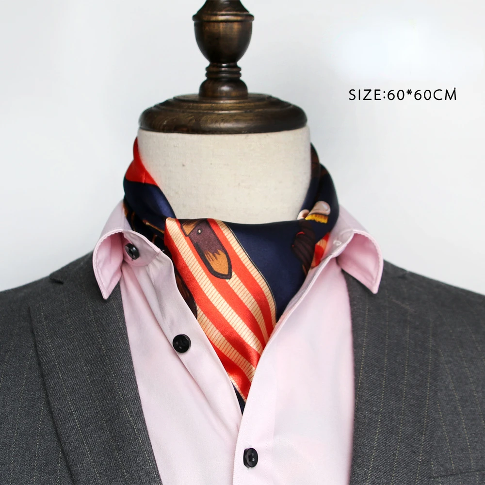 영국 남성 실크 스카프 작은 사각형 수건 새틴 실크 스 - Ascot Neck Scarf 리뷰 및 가격