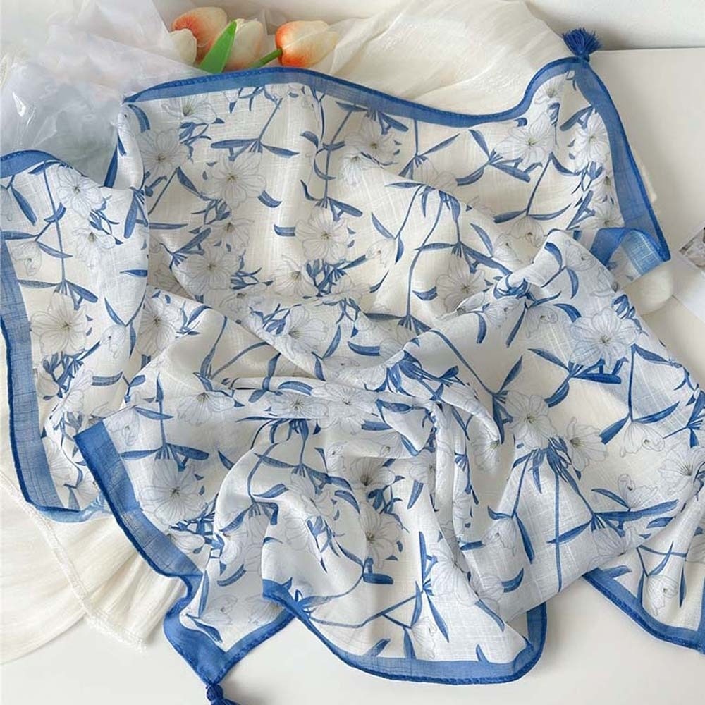 넥 랩 코튼-린넨 스퀘어 스카프 60x60cm 통기성  - Bandana Cotton 리뷰 및 가격