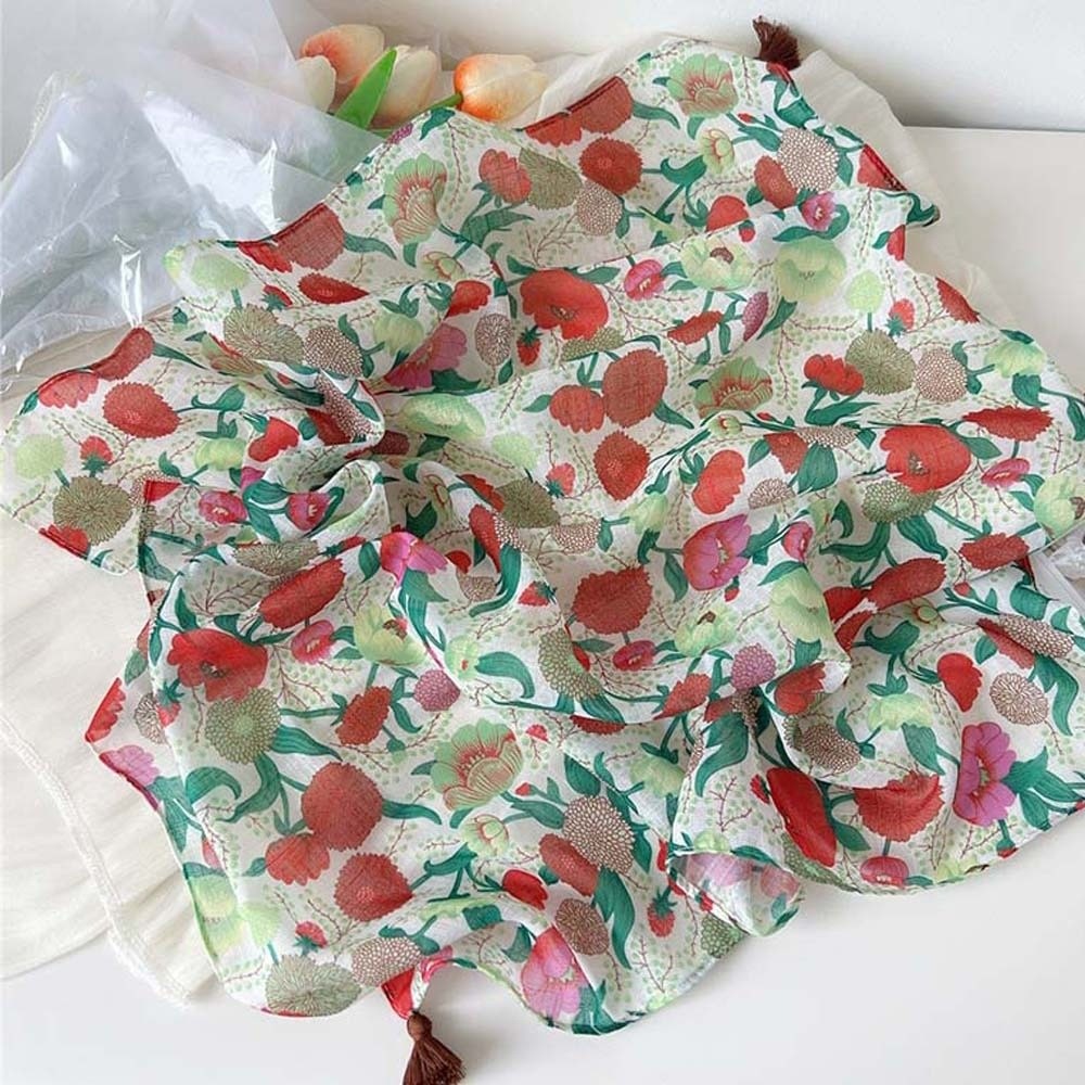 넥 랩 코튼-린넨 스퀘어 스카프 60x60cm 통기성  - Bandana Cotton 리뷰 및 가격