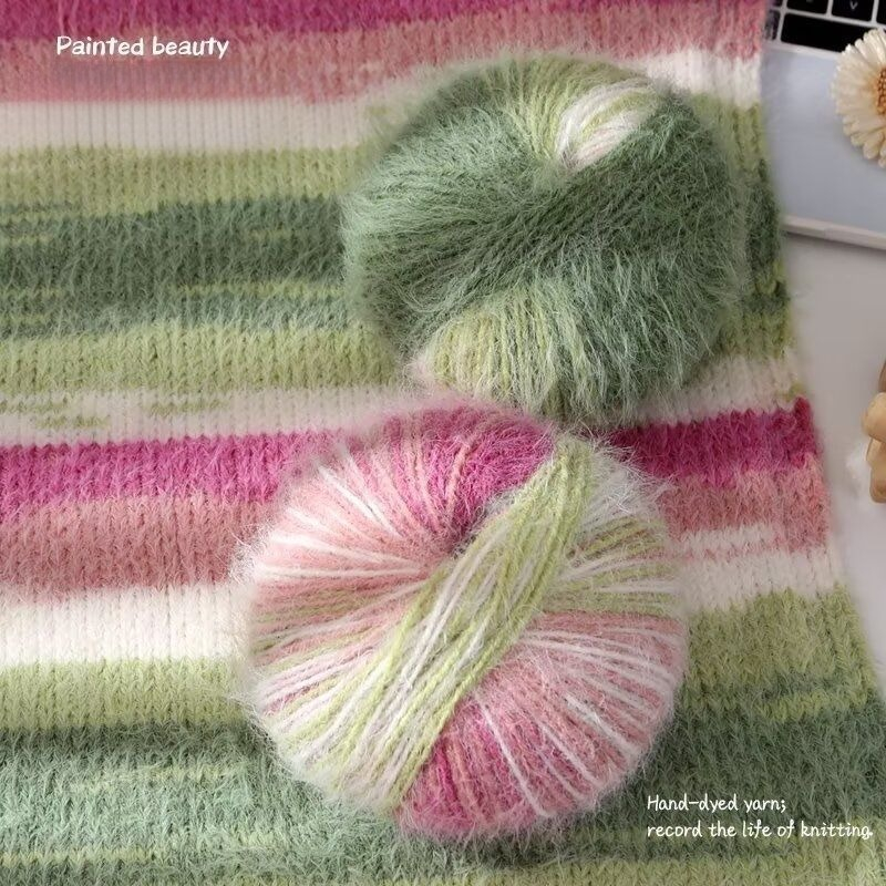 그라데이션 울 모헤어 원사 염색 혼방 롱 벨벳 부드러운 - Woven Scarf Blanket 리뷰 및 가격