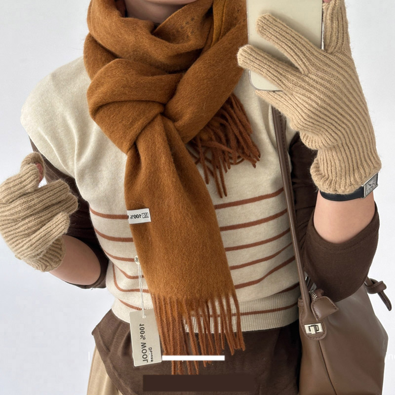 우아한 좋은 품질 100% 양모 스카프 여성 남성 가을 - Muffler Men Wool 리뷰 및 가격