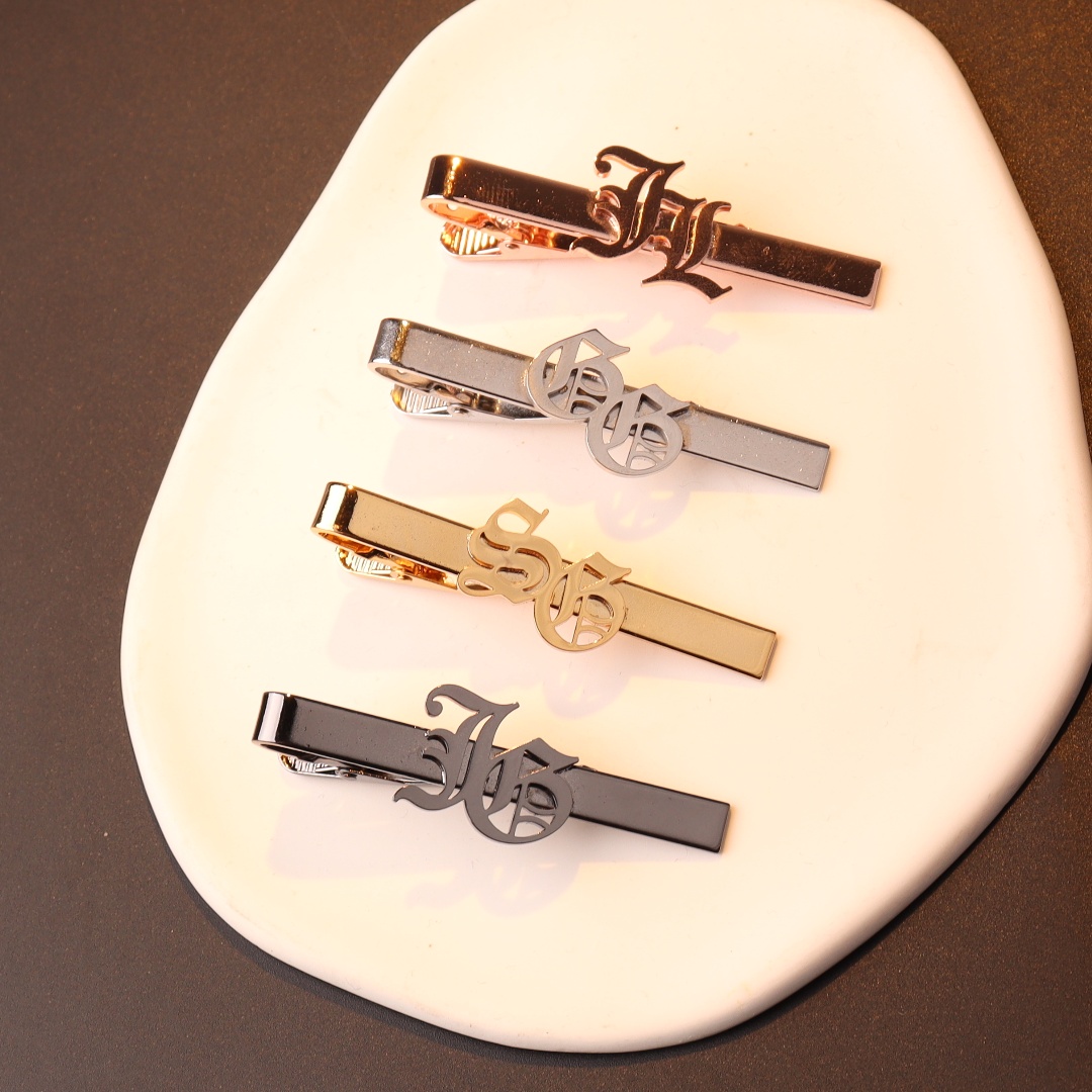 사용자 정의 이름 이니셜 남성용 넥타이 클립 웨딩 넥타 - Tie Clip Silver 리뷰 및 가격