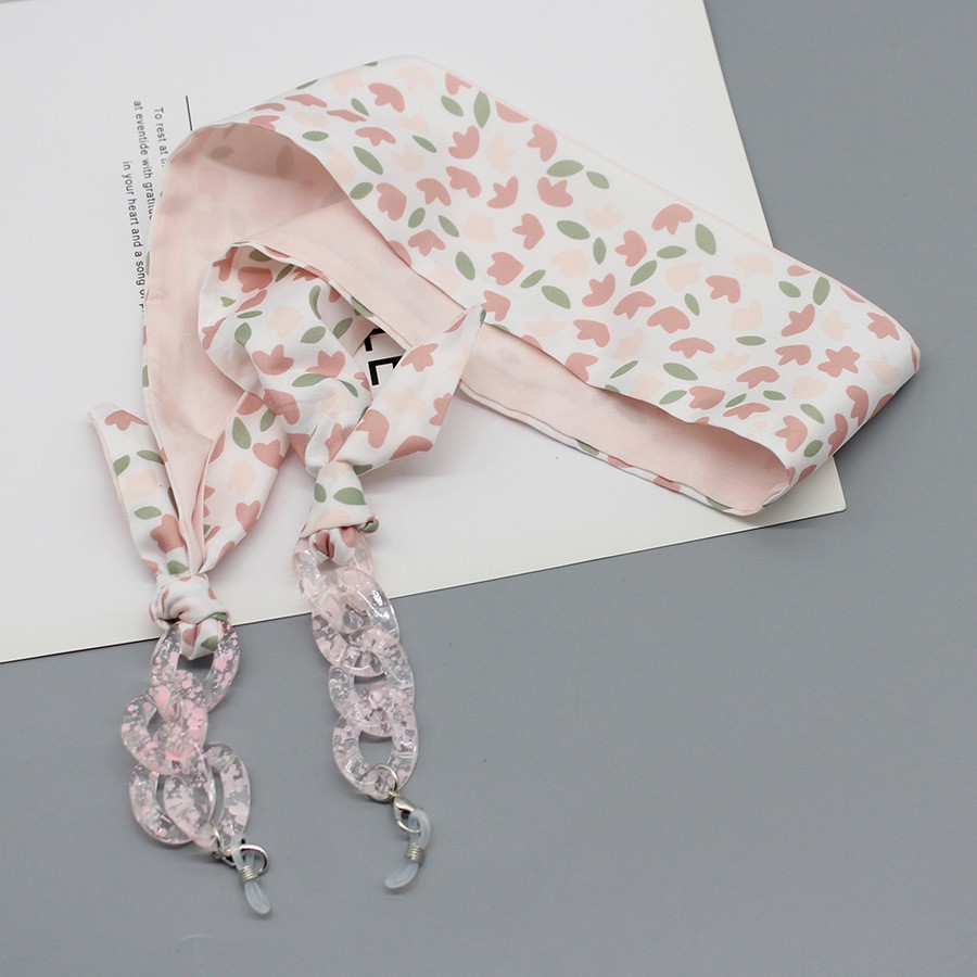 보헤미아 인쇄 실크 스카프 안경 체인 아크릴 선글라스  - Silk Neck Scarf 리뷰 및 가격