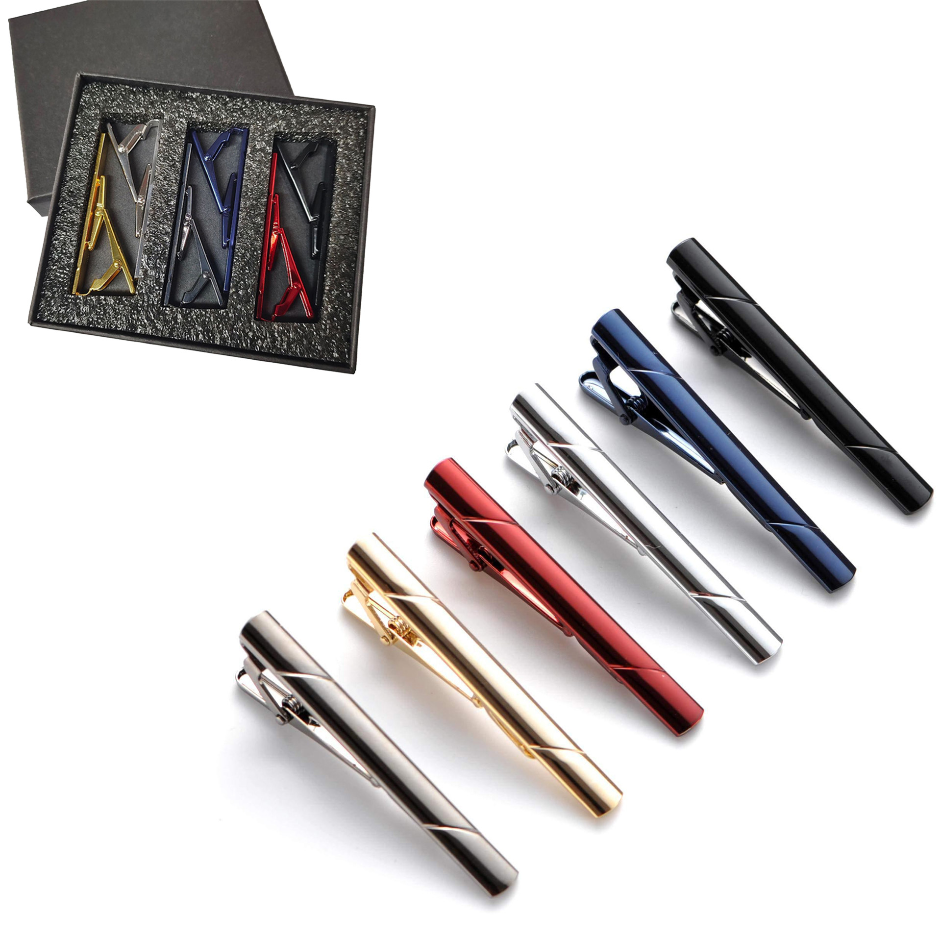 메탈 넥타이 클립 1/4/6개 세트 남성용 비즈니스 웨 - Tie Bar Set Gift 리뷰 및 가격