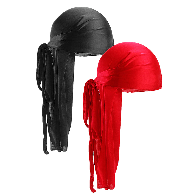 남성용 2 개 실키 새틴 Durags 디자이너 롱 테일 - Bandana Doo Rag 리뷰 및 가격