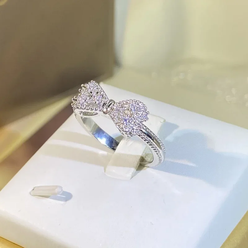 눈부신 CZ 스털링 실버 컬러 여성 손가락 반지 925 - Tie Clip Silver 리뷰 및 가격