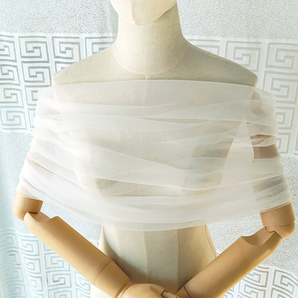 여성 Pleated Tulle Sheer Wrap 웨딩 - Stole Wedding Shawl 리뷰 및 가격