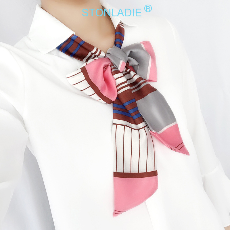 여성용 탑 스몰 롱 실크 네커치프, 좁은 한국 가방 스 - Silk Tie Striped 리뷰 및 가격