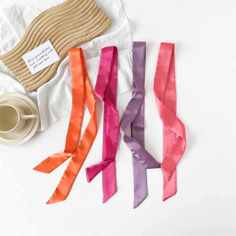 4x100cm 새틴 실크 좁은 스카프 Neckerchi - Ascot Neck Scarf 리뷰 및 가격