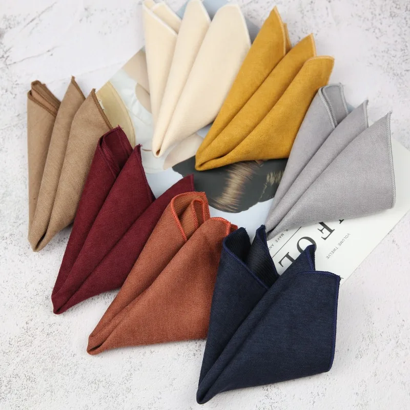 24cm 남성용 비즈니스 포켓 스퀘어 솔리드 컬러 손수 - Pocket Square Set 리뷰 및 가격
