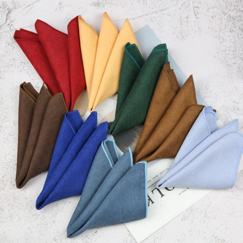 24cm 남성용 비즈니스 포켓 스퀘어 솔리드 컬러 손수 - Pocket Square Set 리뷰 및 가격