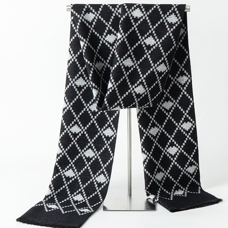 디자이너 브랜드 격자 무늬 겨울 남성 캐시미어 스카프  - Muffler Men Wool 리뷰 및 가격